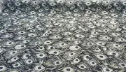Peacock Silver Feathers Upholstery Jacquard Fabric by the yard