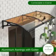 Awnings With Aluminium Bracket 1.0m x 2.0m COFFEE