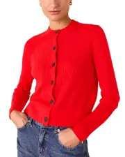 Whistles Jasmine Ribbed Cardigan