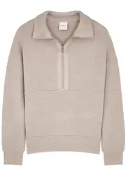 Varley Keller Jersey Half-zip Sweatshirt - Taupe - S (UK8-10 / S) S (UK8-10 / S)