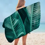 Banana Leaf Microfiber Beach Towel