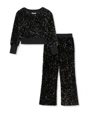 Habitual Allover Sequins Pant Set