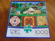 New Buffalo Charles Wysocki The Quiltmaker Lady Jigsaw Puzzle 1000 Piece