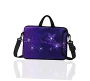 10-Inch Neoprene Laptop Tablet Shoulder Messenger Bag Case Sleeve Purple Star