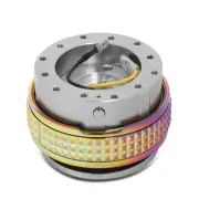 NRG Aluminum Steering Wheel Quick Release Adapter 2.1 Gun Metal/Neo Chrome Ring