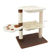 Cat Scratching Post with Hammock - 27.5'' Cat Tree with Natural Sisal Cat Scr...