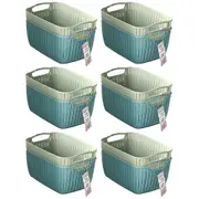 12x Kemasi Home Storage Organisation Basket Tubs Knitted Pattern Medium Asstd