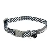 FuzzYard Breakaway Tabbytooth Cat Collar Black White 20-30cm