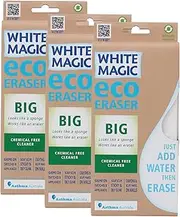 [White Magic] 3pcs Big Eraser Sponge Stubborn Mark Sponge Chemical Free Cleaner