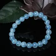 [QJZM] Bracelets for Women Crystal Bracelet Jewelry Energy rystal Yoga Bracelet Drop-Aquamarines_10mm Beads