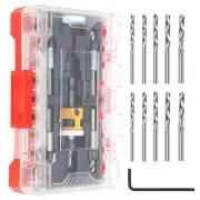 Countersink Drill Bit Set Depth Stop and 15 HSS Drill Bit for Wood Fiberboard ☢
