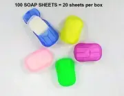 5 Paper Soap Sheet Boxes Just add water! Mini Portable Hand Soap Travel Office
