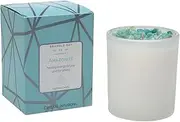 1x Amazonite Crystal Infusions Soy Wax Scented Candle - 300g - Glass Home Bath Single Wick Mothers Day Birthday Tea Light Gift Jar - by Bramble Bay