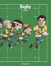 Rugby-Malbuch 1 by Nick Snels (German) Paperback Book