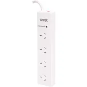 Crest Surge Protector Power Board 4 Socket 1m