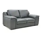 BARBOUR TOP GRADE LEATHER 2-SEATER LEATHER SOFA COUCH SETTEE GRAPHITE
