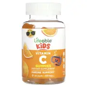 Lifeable, Kids Vitamin C Gummies, Natural Citrus, 60 Gummies (125 mg per Gummy)