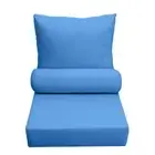 AD102 Knife Edge Large Deep Seat Back Rest Bolster Cushion Insert Slip Cover Set