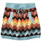 MISSONI for Target GIRLS sz XL Knit Sweater Skirt w/ pockets -Blue Chevron