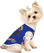 North Dakota State Flag print Dog Shirts for Small Dogs Stretchy T-Shirts Lightweight Tank Top Sleeveless Striped Vest