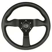 Momo Montecarlo Steering Wheel - 320mm (Black Leather / Black Stitching) (for: Triumph)