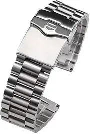 [PnterLoce] 20mm 22mm Stainless Steel Watchband Fit for TAG heuer F1 Watch Strap Flat End Push Button Deployment buckle Men's Bracelet