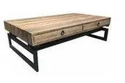 MF Torano 2-Drawer Metal Framed Coffee Table