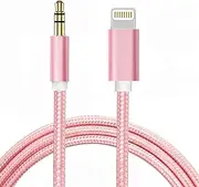 Aux Cord for iPhone, Lightning to 3.5mm Audio Nylon Braided Cable for iPhone 12 11 XS XR X 8 7 6 iPad iPod to Car/Home Stereo/Headphone/Speaker, Apple MFi Certified Headphone Jack Adapter