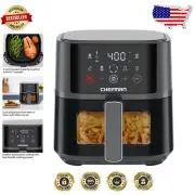 Compact 4QT Digital Air Fryer - Touch Control, Automatic Shut-off & Easy Cleanup
