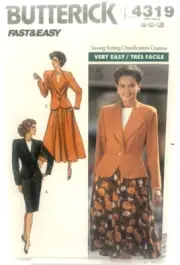 Butterick Fast & Easy Pattern #4319 - Jacket & Skirt