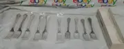 / TEN FORKS 5 large & 5 Small CHELMSFORD Silverplate 1977 Towle 106234 Germany