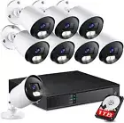 Wired Home Security Cameras System - DICAFFE 8CH 1080P DVR Security Camera Syste