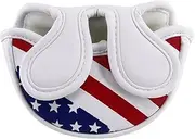 CRAFTSMAN GOLF Stars and Stripes USA America Flag Mid Mallet Putter Cover Half-Mallet Headcover for Scotty Cameron Odyssey Taylormade Rossa Midsize Putter