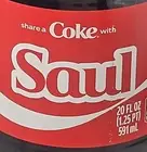 Share a Coke with Saul 2025 Personalized Gift Coca~Cola Bottle 20oz