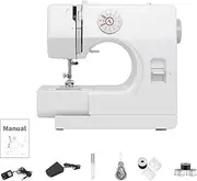 Household Mini Electric Sewing Machine Can Eat 6-layer Denim, Adjustable Speed, 12 Stitches Multifunctional Desktop Sewing Machine for Beginners