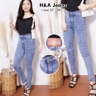 Punny HW JEANS BASIC JUMBO 8 色 HW JEANS 整體高腰牛仔褲長款 JUMBO 直接發貨