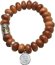 [Generic] Cliff Cypress Bracelet, Handmade Cliff Cypress Wood Bracelet - Wealth Meditation Fu Brand Jewelry for Women Men
