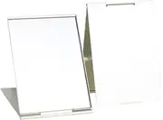 MERRYHAPY Ultra-Thin Makeup Mirrors 2pcs Foldable Aluminum Desk Mirror Compact Portable Perfect for Women