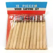 Vintage 12 Piece Wood Carving Hand Chisel Set New In Packaging NOS