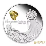 【TRUNEY貴金屬】2022澳洲伯斯婚禮精鑄紀念性銀幣/英國女王紀念幣