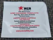MCR Safety eyeglass lens cleaning wipes towelette case of 1,000 total (10x100)