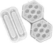 WOONEKY Dice Box Resin Molds Set Hexagonal Dice Storage Case Epoxy Resin Molding Supplies for Dice Making