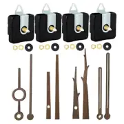 4Pcs Clock Movement Mechanism with Hooks and 4 Walnut Different Hands Clock4716