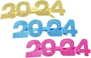 [Healeved] Funny Digital Glasses Set 3 Pairs for Bachelorette Parties Unique Creative Photo Booth Props 2023 Year Eyewear