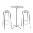 Gardeon 3-Piece Outdoor Bar Set Bistro Table & Stools Adjustable Round Café
