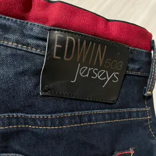 EDWIN 愛德恩 迦績褲窄版彈性牛仔褲 M號約 W31-32腰 slim fit