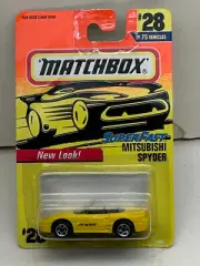 1996 MATCHBOX SUPERFAST #28 YELLOW MITSUBISHI SPYDER NEW ON CARD