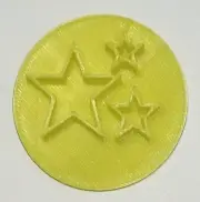3 STARS OUTLINE DESIGN IMPRESSION CELEBRATION COOKIE STAMP EMBOSSER USA PR4281