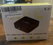 Bluetooth 5.0 Receiver Transmitter Wireless 3.5mm AUX NFC to 2 RCA Audio Adapter
