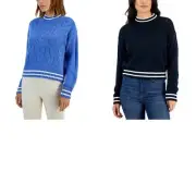 tommy Hilfiger Women's Argyle Logo Mock-Neck Sweater J2XS0746 XL